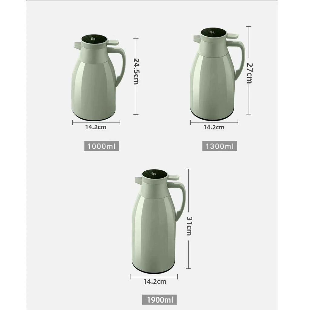 Digital Display Thermal Kettle for Household Thermos Vacuum Flasks with Glass Liner Large Capacity Water Bottle for Coffee