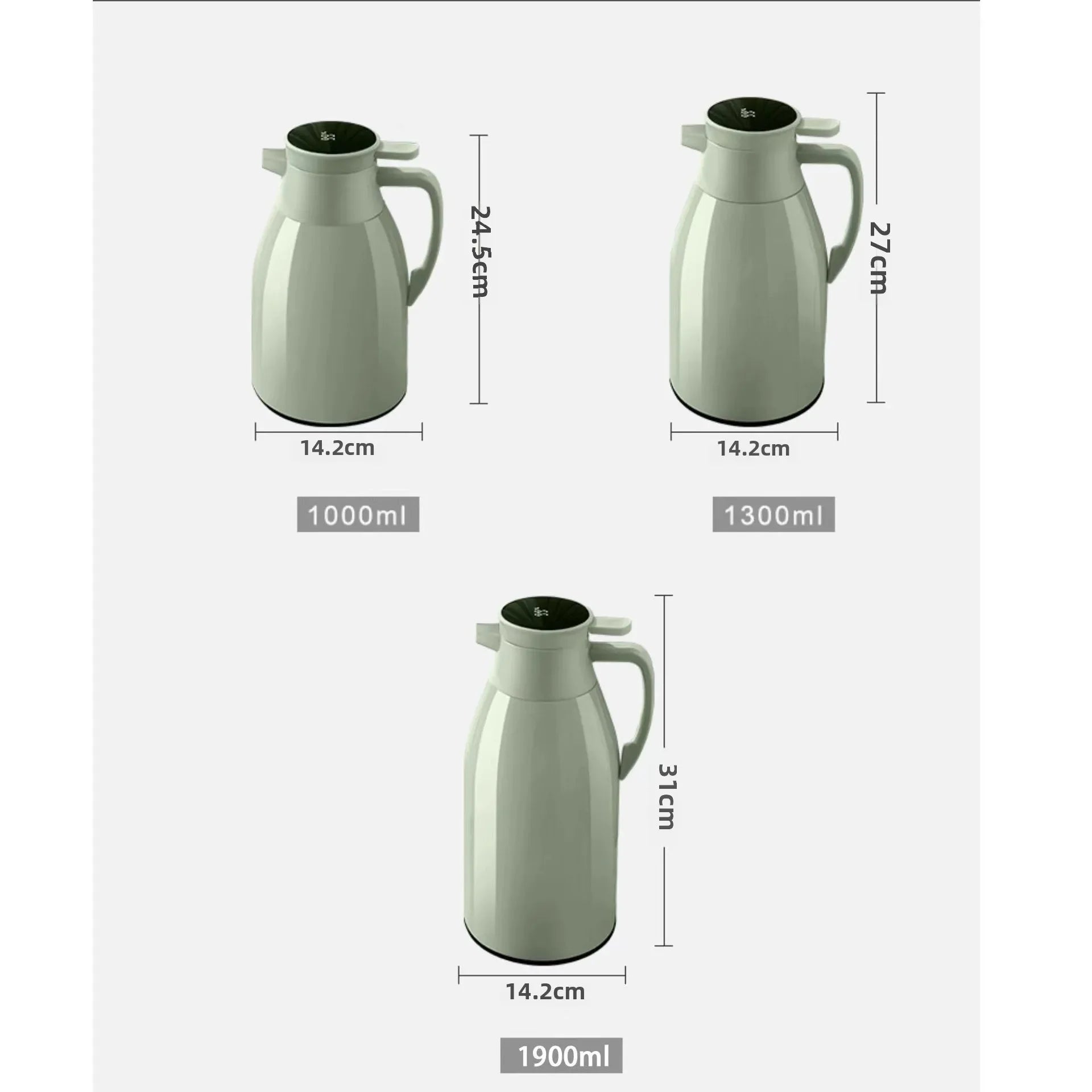 Digital Display Thermal Kettle for Household Thermos Vacuum Flasks with Glass Liner Large Capacity Water Bottle for Coffee