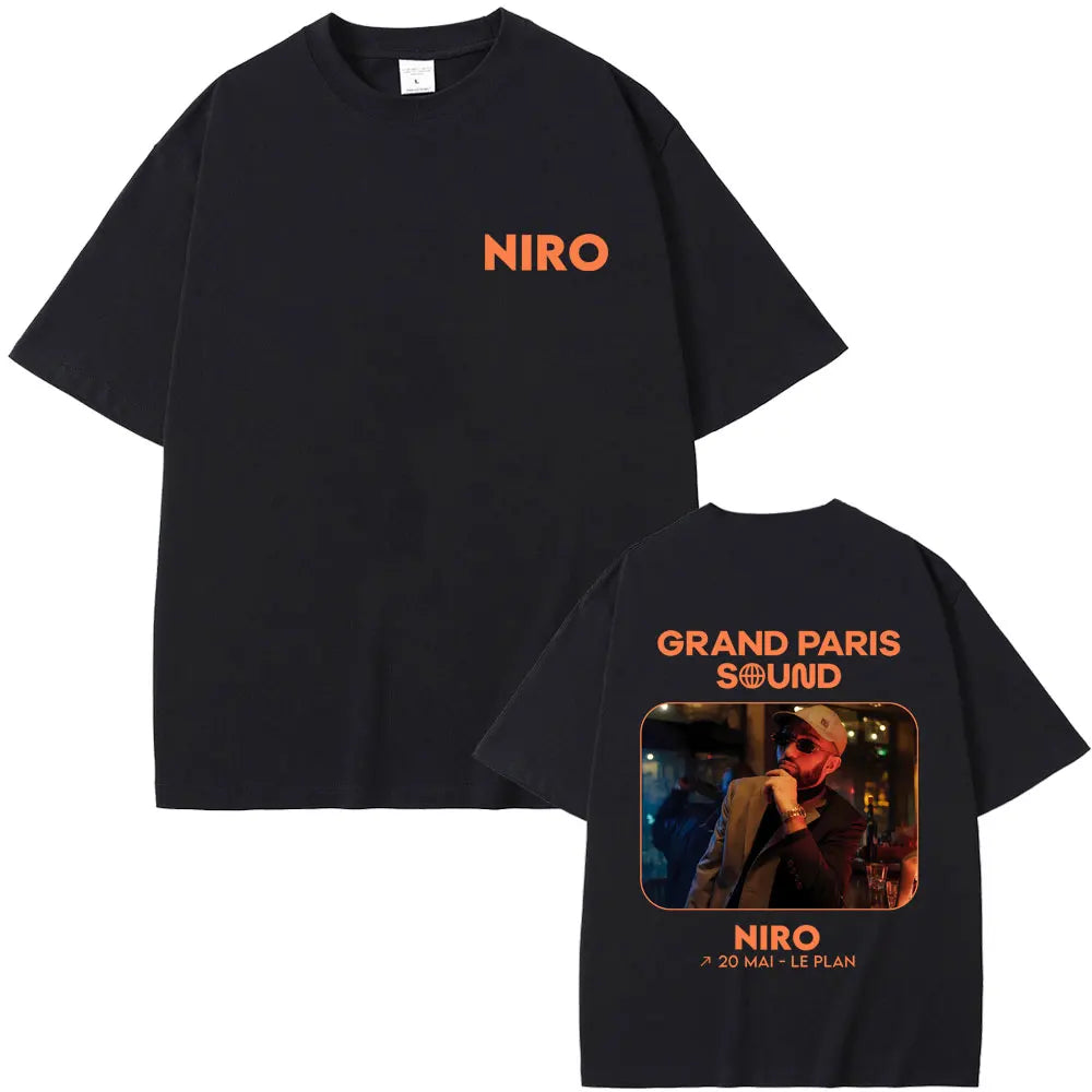 Rapper Niro OX7 Album Graphic T-shirt Men Women Hip Hop Fashion Pop Music T-shirts Male Casual Cotton Vintage T Shirt Streetwear