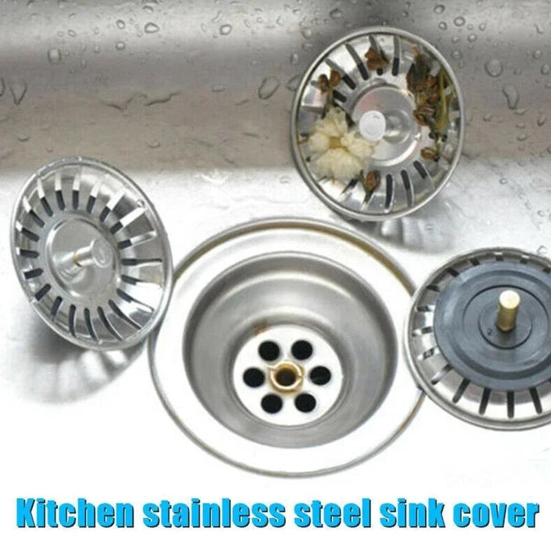 Stainless Steel Pool Bathtub Hair Catcher Stopper Bathroom Sink Strainer Waste Sink Filter Plug Kitchen Sink Accessories Tools