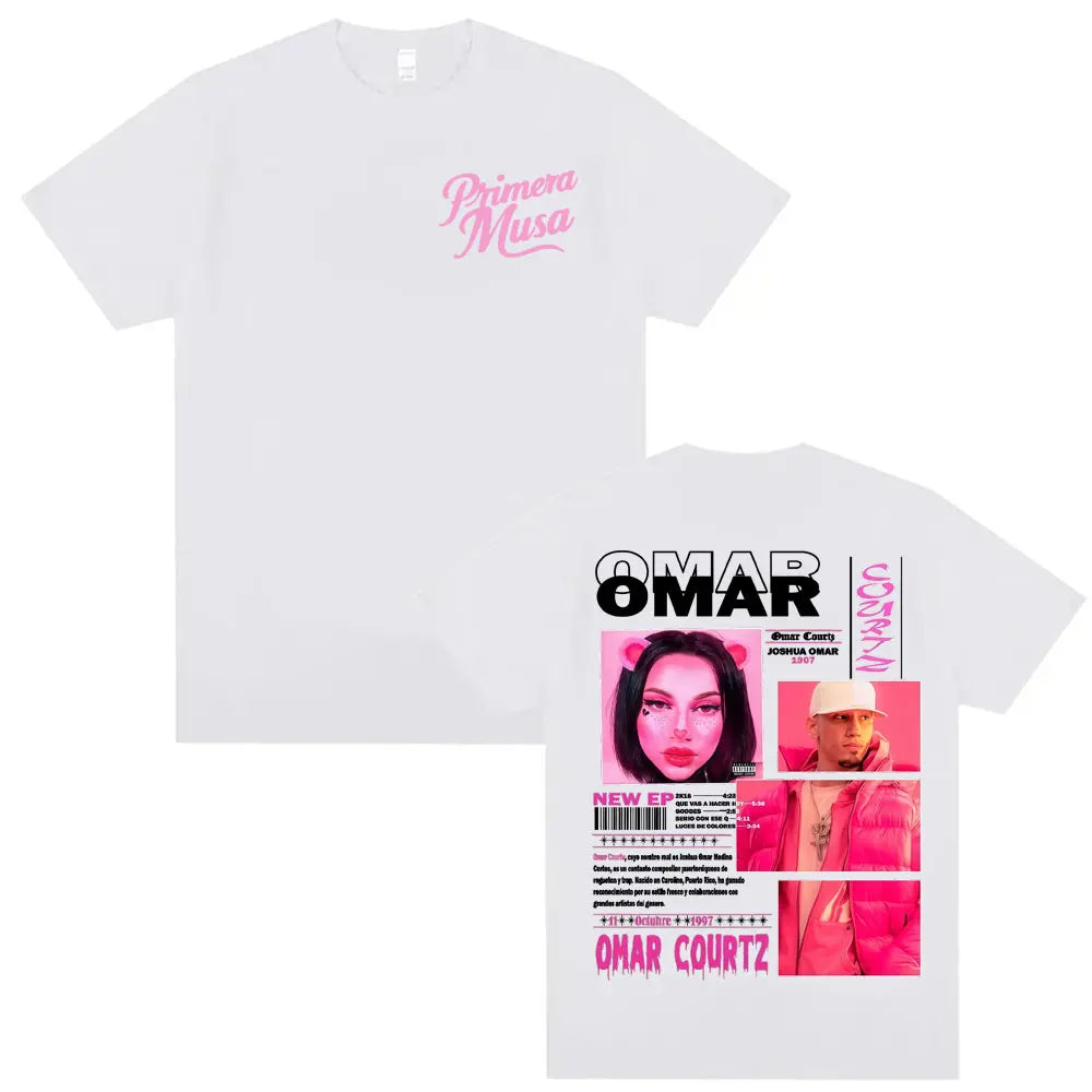 Rapper Omar Courtz Primera Musa 2025 Graphic T-shirts Men Women Vintage 90s Hip Hop Gothic T Shirt Summer Tops Oversized T-shirt