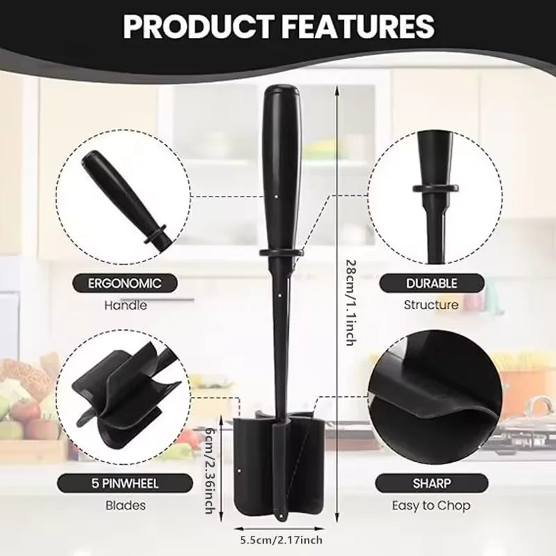 Meat Chopper Hamburger Chopper Premium Heat Resistant Masher And Smasher For Hamburger Meat Ground Beef Ground Turkey Potato