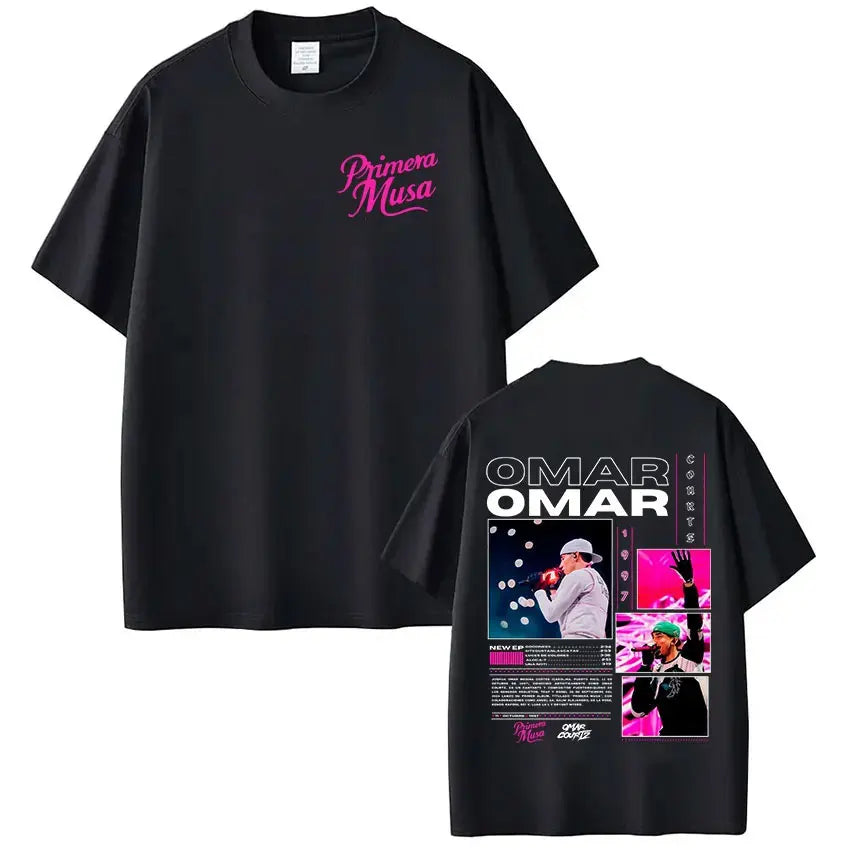Rapper Omar Courtz Primera Musa 2025 Graphic T-shirts Men Women Vintage 90s Hip Hop Gothic T Shirt Summer Tops Oversized T-shirt
