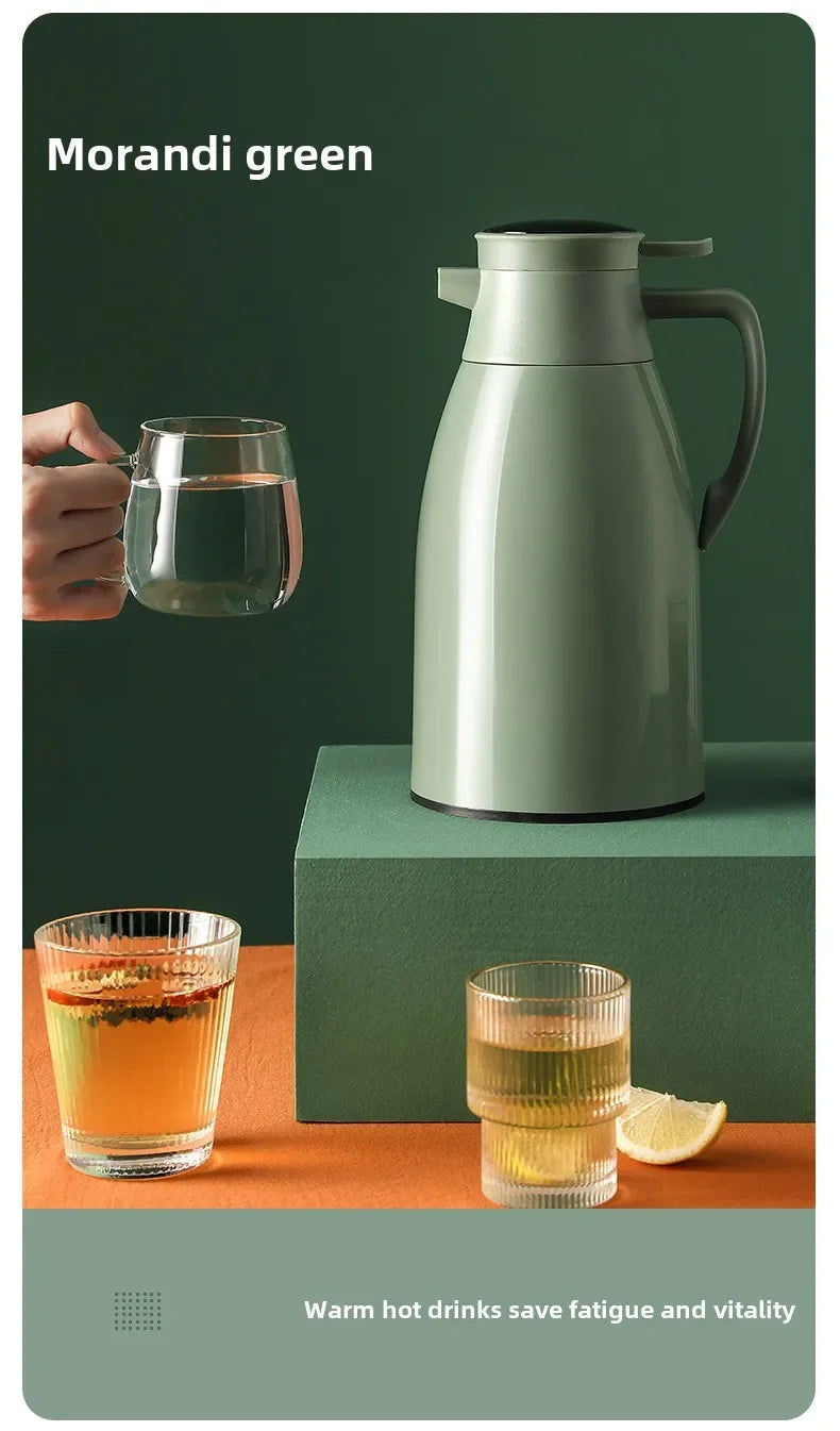 Digital Display Thermal Kettle for Household Thermos Vacuum Flasks with Glass Liner Large Capacity Water Bottle for Coffee