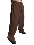 Men's wide leg sweatpants waist drawstring pants straight leg loose pants casual pants Mountaineering pants Jogger Sweatpants