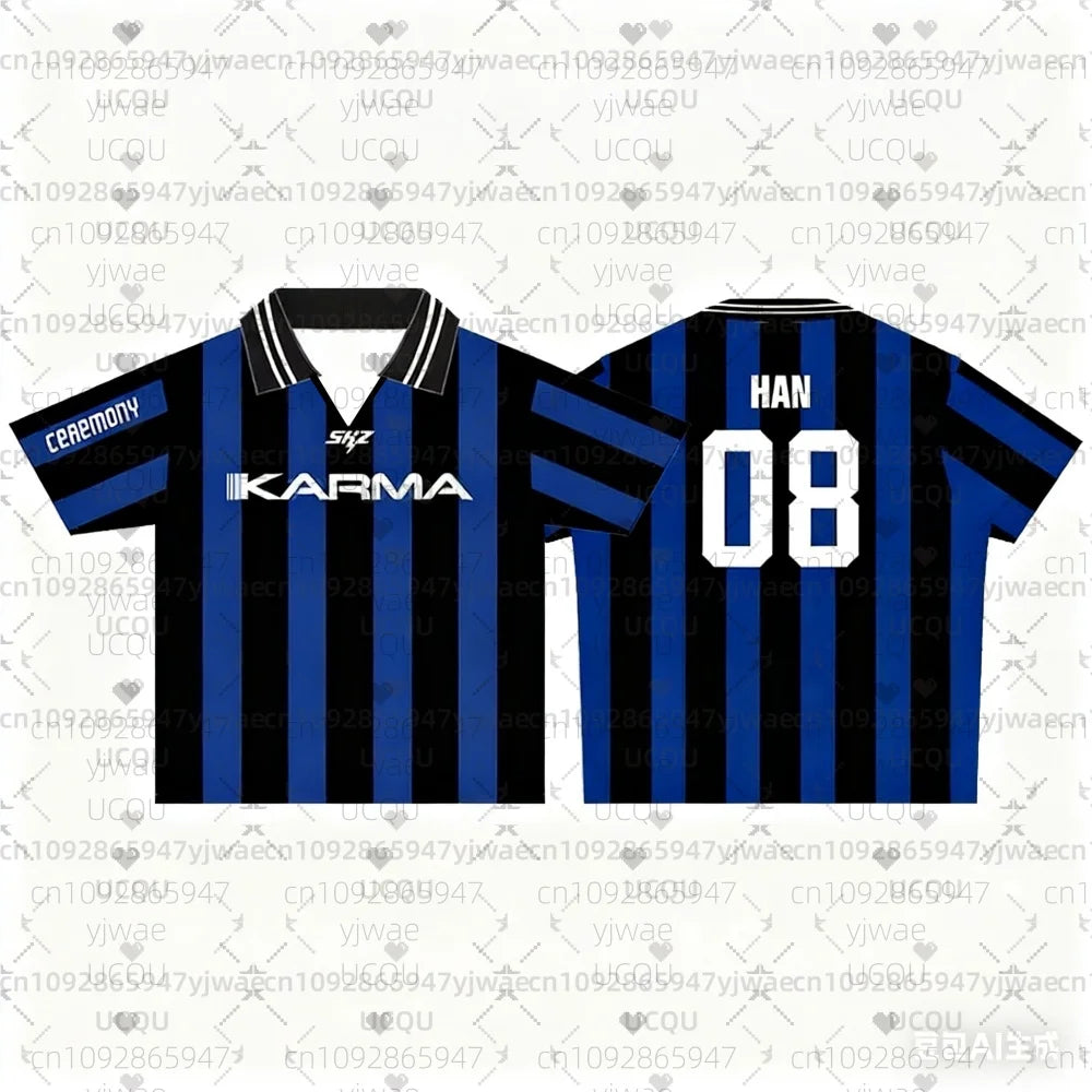 2025 Men KARMA Album Fans Support Shirts Oversized T Shirt Korean Fashion Streetwear Hip Hop Casual Loose  Jerseys TEES