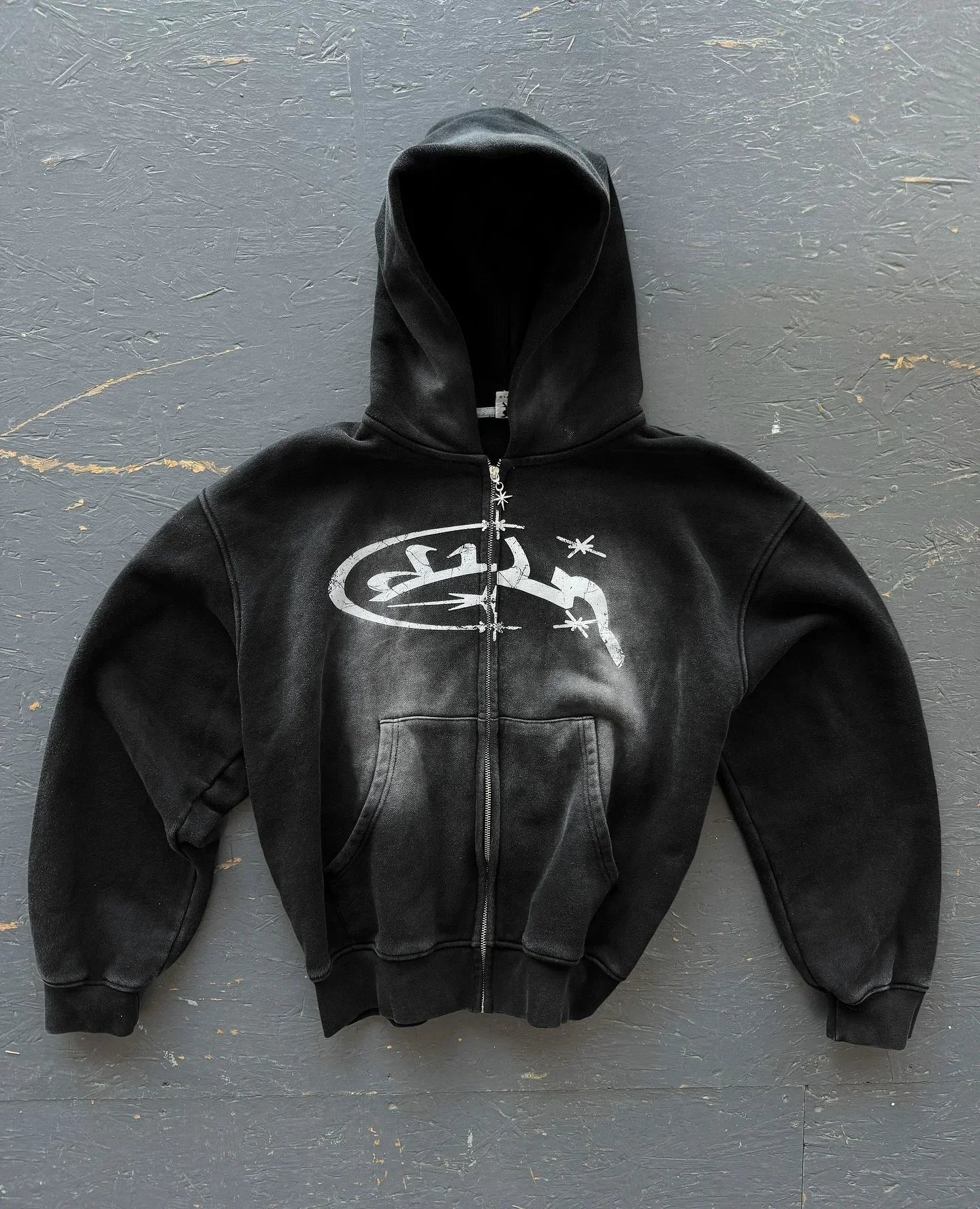 Y2k Vintage Hoodie Women Fashion Print Zip Up Hoodies New Harajuku Hip Hop Long Sleeve Coats Loose Hooded Sweatshirt Streetwear