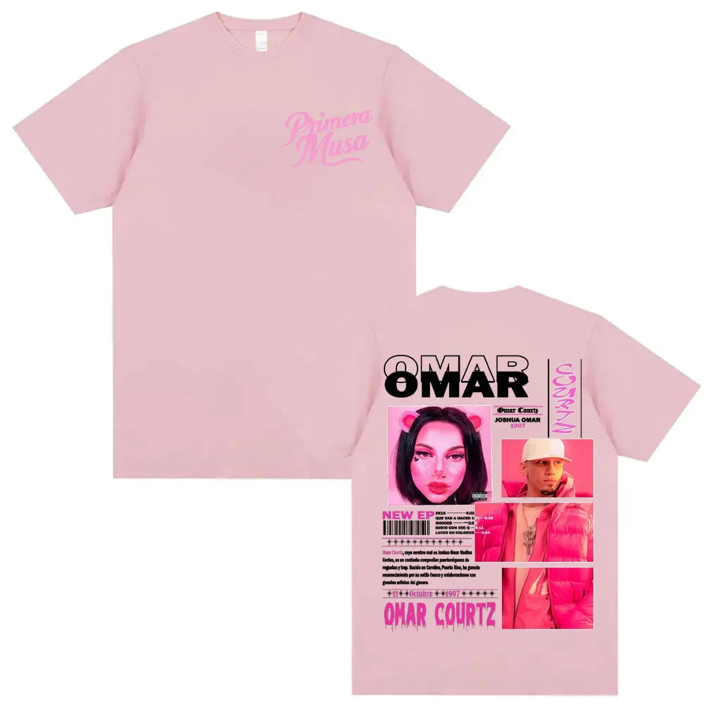 Rapper Omar Courtz Primera Musa 2025 Graphic T-shirts Men Women Vintage 90s Hip Hop Gothic T Shirt Summer Tops Oversized T-shirt