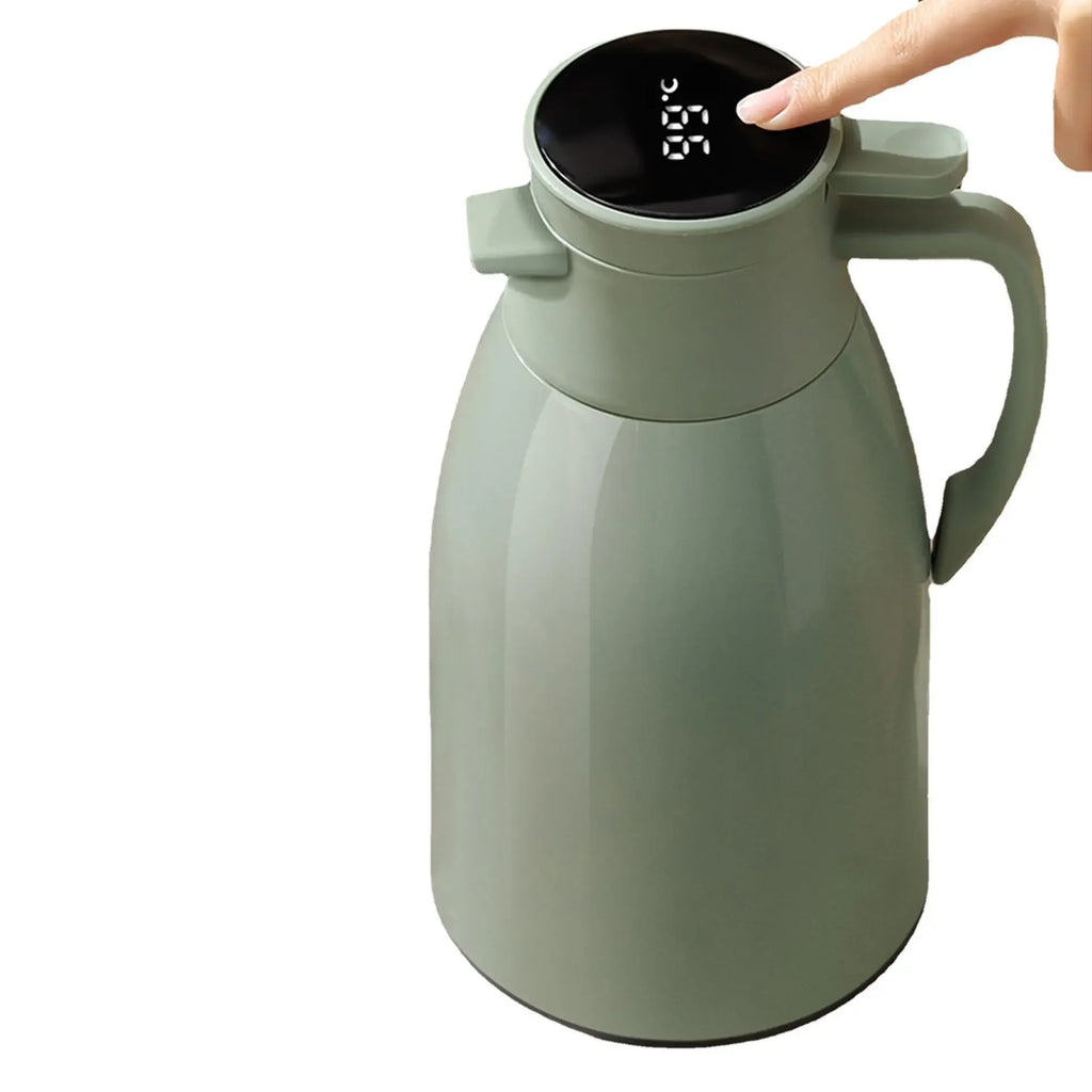 Digital Display Thermal Kettle for Household Thermos Vacuum Flasks with Glass Liner Large Capacity Water Bottle for Coffee