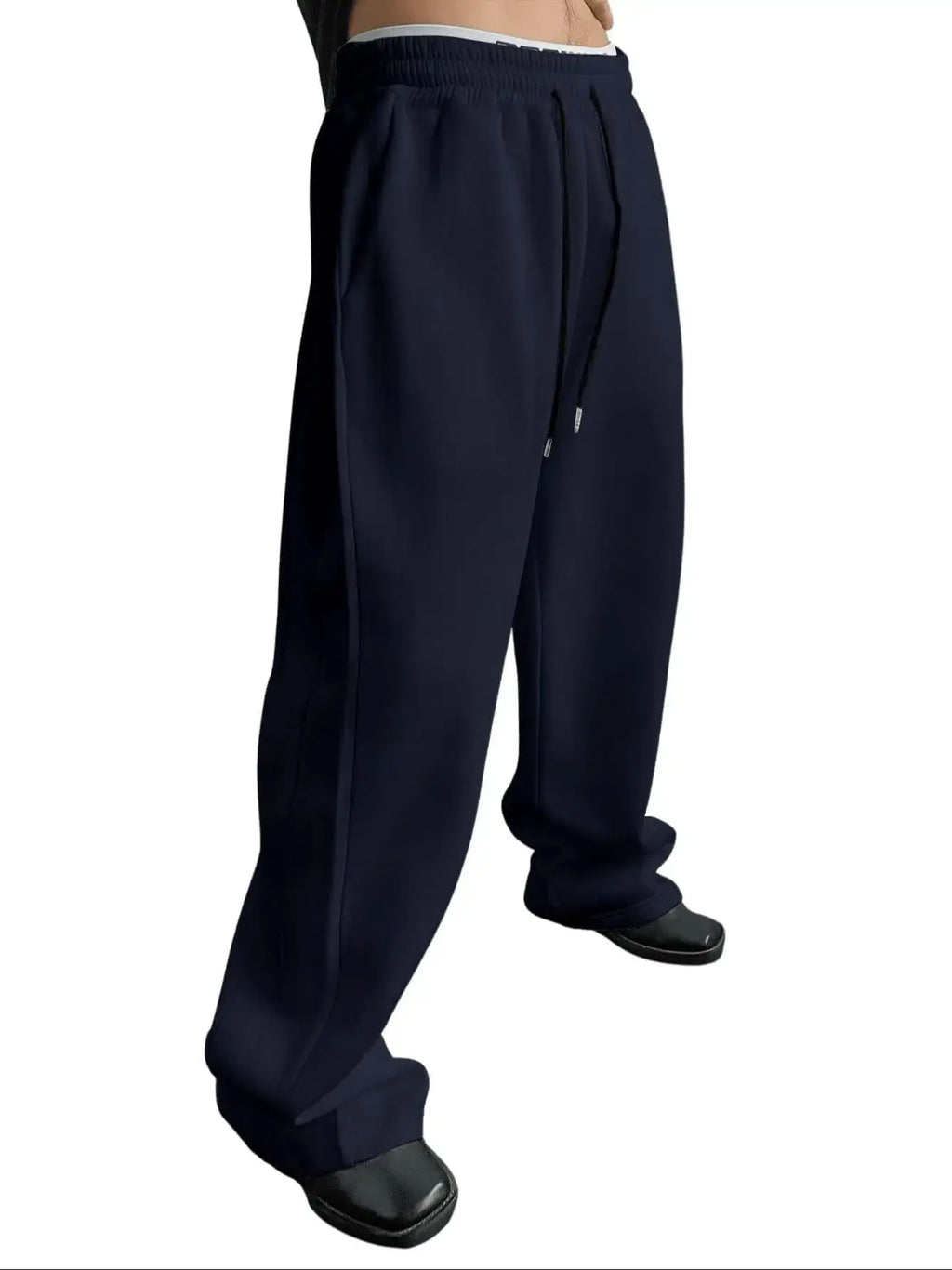 Men's wide leg sweatpants waist drawstring pants straight leg loose pants casual pants Mountaineering pants Jogger Sweatpants