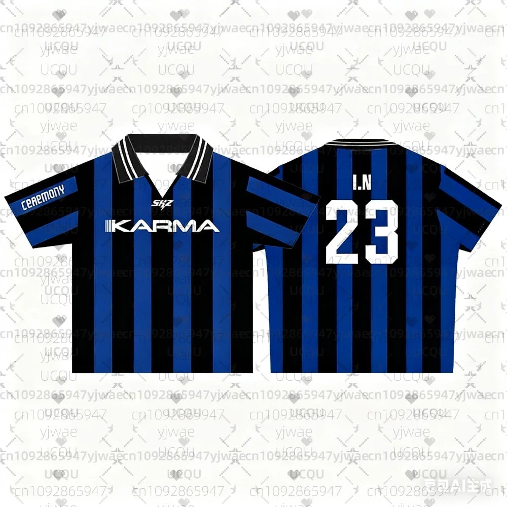 2025 Men KARMA Album Fans Support Shirts Oversized T Shirt Korean Fashion Streetwear Hip Hop Casual Loose  Jerseys TEES