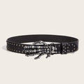Desinger Belts For Women High Quality Luxury Brand Punk Goth Rivet Black Jeans Unisex Men Belt Paw Skull Buckle Waistband Man