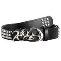 New Stylish Hollow Irregular Buckle Belts - Trendy Rivet Accessory For Gift Giving or Personal Style-Metal Pyramid For Women Men