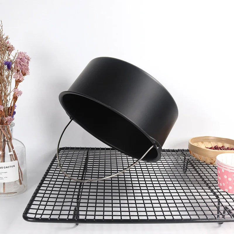 8/7/6 Inch Non-Stick Baking Mold Air Fryer Pot Round Tray Pan Roasting Pizza Cake Basket Bakeware Kitchen Bar Cooking Accessory