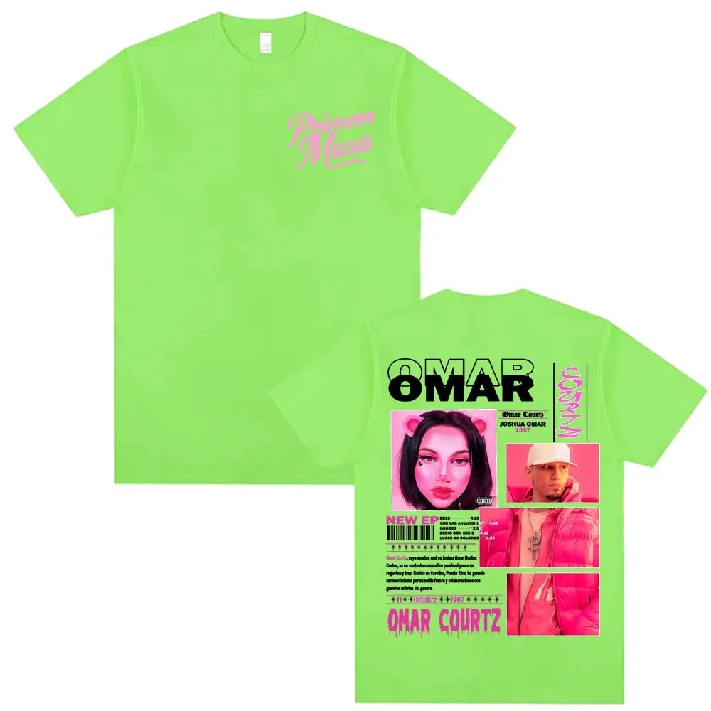 Rapper Omar Courtz Primera Musa 2025 Graphic T-shirts Men Women Vintage 90s Hip Hop Gothic T Shirt Summer Tops Oversized T-shirt